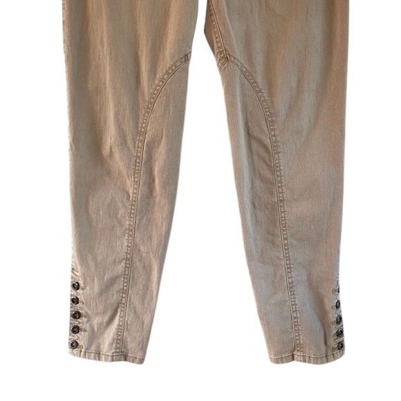 PERUVIAN CONNECTION Ankle Button Trousers in Khaki (Dune) Size 2 - Picture 5 of 8